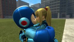  1boy 1girls 3d big_arms blonde_hair breast_press capcom couple embrace hd hug hugging humanoid kissing making_out manhunt67 mature_female mega_man mega_man_(character) metroid milf nintendo older_female ponytail robot robot_boy romantic samus_aran sfm skin_tight super_smash_bros. tied_hair younger_male zero_suit zero_suit_samus 