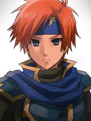  1boy armor blue_eyes cape commentary_request fire_emblem fire_emblem:_the_binding_blade fire_emblem_heroes headband highres kometubu0712 looking_at_viewer male_focus red_hair roy_(fire_emblem) short_hair smile 