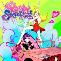  2girls bad_id bad_pixiv_id blonde_hair blue_eyes blue_hair bow car dress gun hairbow hummer hummer_h1 jenny_(praesepe) long_hair motor_vehicle multiple_girls panty_&amp;_stocking_with_garterbelt panty_(psg) red_dress see-through_(psg) short_dress siblings sisters smile stocking_(psg) weapon 