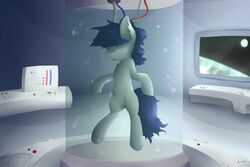  abduction alien better_version_at_source blue_hair closed_eyes digital_media_(artwork) earth_pony equid equine experiment_(disambiguation) fan_character female fruity_blossom hair hasbro horse laboratory mammal marsminer my_little_pony partially_submerged pony solo space tube 