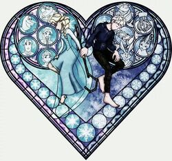  anna_(frozen) beard bunnymund cliff_(frozen) crossover elsa_(frozen) facial_hair frozen_(disney) heart_shape jack_frost_(rise_of_the_guardians) kingdom_hearts nicholas_st._north olaf_(frozen) rise_of_the_guardians sandman_(rise_of_the_guardians) snowflake snowflakes staff toothiana_(rise_of_the_guardians) white_hair 