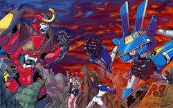  cartoon_network crossover drawfag epic kiva mecha megas_xlr tengen_toppa_gurren-lagann tengen_toppa_gurren-lagann_(mecha) tengen_toppa_gurren_lagann yoko_littner 