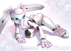  all_fours android blue_eyes disney drossel_von_flugel_(fireball) female fireball_(disney) humanoid looking_at_viewer machine not_furry pavypavy robot robot_humanoid simple_background smaller_version_at_source solo text 