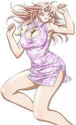  breasts female ikkitousen large_breasts long_hair lying official_art shibai_chuutatsu solo tattoo 