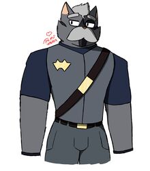  absurd_res anthro clothed clothing eyebrows facial_hair felid final_space fur general_cataloupe hi_res looking_away male mammal military_uniform moustache muscular solo the_mist_walker uniform 