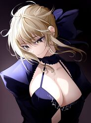  cleavage fate/grand_order saber saber_alter xretakex 