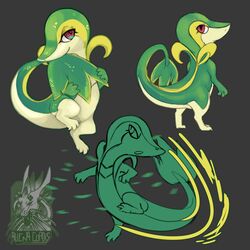  1:1 aliena-cordis female feral generation_5_pokemon hi_res nintendo pokemon pokemon_(species) reptile scalie shy snivy 