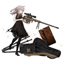  ahoge aiming astg bare_shoulders black_dress black_pantyhose bolt_action cheytac_m200 closed_mouth damaged defeat dress female from_side full_body girls&#039;_frontline grey_hair guitar_case gun hair_between_eyes holding holding_gun holding_weapon instrument_case m200_(girls&#039;_frontline) m200_(war_correspondent)_(girls&#039;_frontline) magazine_(weapon) medium_hair no_shoes official_alternate_costume official_art pantyhose purple_eyes rifle scope serious shell_casing sidelocks sleeveless sleeveless_dress sniper_rifle solo standing standing_on_one_leg suitcase torn_clothes torn_dress torn_pantyhose transparent_background trigger_discipline tripod weapon weapon_case 