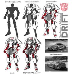  autobot bad_id bad_instagram_id car character_name clenched_hands copyright_name drift_(transformers) english_text kamitoge_supino making-of mecha motor_vehicle no_humans redesign robot science_fiction sports_car toyota toyota_supra toyota_supra_mk_v transformers white_background 