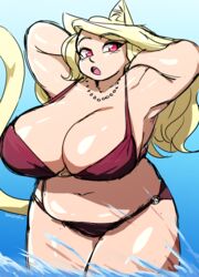  animal_humanoid bani beach big_breasts bikini bonznsfw breasts cat_humanoid cleavage clothed clothing curvy_figure felid felid_humanoid feline feline_humanoid female hi_res huge_breasts humanoid mammal mammal_humanoid overweight overweight_female overweight_humanoid seaside solo swimwear voluptuous 