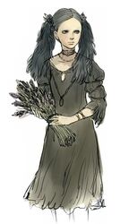  bad_id bad_pixiv_id black_hair bouquet dragon&#039;s_dogma dragon&#039;s_dogma_(series) female flower jewelry necklace selene_(dragon&#039;s_dogma) soft_men solo twintails 