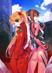  aikura_chihiro bodysuit eyepatch makinami_mari_illustrious megane neon_genesis_evangelion 