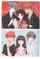  fruits_basket honda_tohru kimono sohma_kyo sohma_yuki 