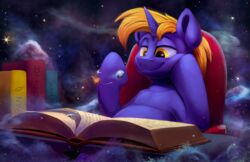  2019 book duo equid equine extreme_size_difference fan_character hasbro hi_res macro mammal my_little_pony planet planet_dwarfing size_difference snap_feather space star_bright terra_macro tsitra360 