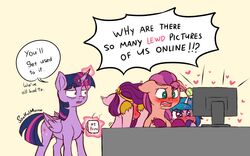  16:10 2021 alicorn ball black_text blush celebrity_paradox computer computer_monitor container covering covering_eyes covering_face covering_mouth covering_own_eyes covering_own_mouth covering_self cup cutie_mark dark_text dialogue electronics embarrassed english_text equid equine feathered_wings feathers female feral friendship_is_magic fur glowing glowing_horn group hair hasbro heart_eyes heart_symbol heavy_blush hooves horn horn_in_ball horse humor izzy_moonbow_(mlp) levitating_object magic mammal meta mlp_g5 monitor multicolored_hair my_little_pony mythological_creature mythological_equine mythology open_mouth pink_text pipp_petals_(mlp) pony purple_body purple_eyes purple_fur purple_hair quadruped raised_hoof reacting_to_media reaction_image red_blush self_search signature simple_background soulfulmirror speech_bubble standing straight_legs sunny_starscout_(mlp) talking_to_another telekinesis tennis_ball tennis_ball_on_horn text tired_eyes tongue twilight_sparkle_(mlp) two_tone_hair unicorn widescreen wings 