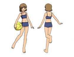  angelic_layer brown_hair kizaki_tamayo swimsuit tagme 