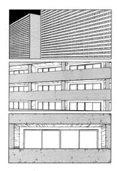 apartment border building comic concrete concrete_building concrete_wall condo external_wall facade grandfathered_content greyscale hi_res kago_shintaro monochrome not_furry outside wall_(structure) white_border window zero_pictured