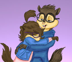  alvin_and_the_chipmunks better_version_at_source bodily_fluids brown_body brown_fur chipmunk comforting crying eyewear female fluffy fluffy_tail fur glasses ground_squirrel jeanette_miller male mammal rodent sciurid simon_seville tail tears teeth 