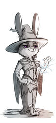  2016 anthro clothing dante-ml disney female halloween hat headgear headwear hi_res holidays judy_hopps lagomorph leporid long_ears magic mammal purple_eyes rabbit robe solo wand wizard_hat zootopia 