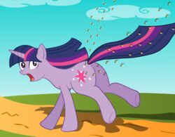 2012 arthropod ass bee bee_sting bsting cutie_mark equid equine female feral friendship_is_magic fur hair hasbro horn hymenopteran insects long_hair mammal multicolored_hair my_little_pony mythological_creature mythological_equine mythology pain purple_body purple_fur purple_hair raised_tail simple_background solo tail twilight_sparkle_(mlp) two_tone_hair unicorn