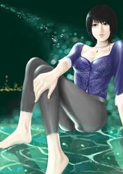  black_hair fatal_frame fatal_frame_3 kurosawa_rei short_hair sitting 