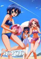  bikini koume_keito munakata_michiru swimsuits takamura_keiko takigawa_satsuki uta_kata 