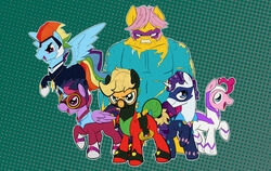 2013 alicorn applejack_(mlp) blonde_hair blue_body blue_eyes blue_feathers blue_fur clothing costume digital_media_(artwork) earth_pony equid equine eyewear feathered_wings feathers fili-second_(mlp) fluttershy_(mlp) friendship_is_magic fur goggles green_eyes group hair hasbro horn horse male mammal mane_six_(mlp) mask masked_matter-horn_(mlp) mistress_mare-velous_(mlp) multicolored_hair muscular my_little_pony mythological_creature mythological_equine mythology nolycs pegasus pink_hair pinkie_pie_(mlp) pony power_ponies_(mlp) purple_body purple_eyes purple_fur purple_hair radiance_(mlp) rainbow_dash_(mlp) rainbow_hair rarity_(mlp) rule_63 saddle_rager_(mlp) skinsuit tight_clothing twilight_sparkle_(mlp) two_tone_hair unicorn wings zapp_(mlp)