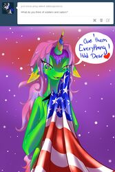 2:3 abstract_background absurd_res american_flag equid equine fan_character female flag half-closed_eyes hasbro heart_symbol hi_res horn hybrid mammal my_little_pony mythological_creature mythological_equine mythology narrowed_eyes nationalism patriotism politics simple_background solo sparkles talki200 tumblr unicorn united_states_of_america what