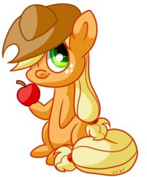 5:6 alpha_channel applejack_(mlp) blonde_hair clothing cowboy_hat earth_pony equid equine female feral freckles friendship_is_magic fur green_eyes hair hasbro hat headgear headwear hi_res horse long_hair mammal my_little_pony one_eye_closed orange_body orange_fur pony simple_background smile solo transparent_background wink zoiby