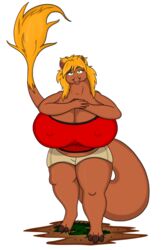 2014 alpha_channel anthro big_breasts blonde_hair breasts clothed clothing curvy_figure digitigrade equid equine female gingie green_eyes hair hi_res horse huge_breasts hyper looking_at_viewer mammal mirroid mirroidal overweight overweight_anthro overweight_female solo thick_thighs voluptuous wide_hips