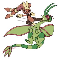 action_pose alpha_channel ambiguous_gender anthro dragon duo fight flygon flying_kick generation_3_pokemon generation_6_pokemon kick kiguren lagomorph mammal mega_evolution mega_lopunny membrane_(anatomy) membranous_wings midair mythological_creature mythological_scalie mythology nintendo pokemon pokemon_(species) pose scalie tail violence wings