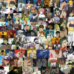  6+boys 6+girls absurdres alex_louis_armstrong anime_screenshot annotation_request aozora_shoujotai aquarion_(series) asagiri_tatsuya avatar:_the_last_airbender avatar_legends binbou_shimai_monogatari bleach busou_renkin character_request charles_beams collage dawn_(pokemon) death_note echigoya_ginko emiya_shirou eureka_seven eureka_seven_(series) facepalm fate/stay_night fate_(series) fullmetal_alchemist fuuchouin_kazuki fuyutsuki_kouzou getbackers gundam gundam_seed highres holland_novak ibuki_maya inuzuka_koushi itsukushima_takako jpeg_artifacts kurt_klick kyon mahou_sensei_negima! masaki_airi meme mikado_mariya mitaka_arisa mr._koiwai mu_la_flaga multiple_boys multiple_girls mutou_mahiro mutsumi_(utawarerumono) negi_springfield neon_genesis_evangelion nickelodeon otome_wa_boku_ni_koishiteru pani_poni_dash! pokemon reid_hershel rozen_maiden sakurada_jun shuffle! slayers sousei_no_aquarion sumomomo_momomo suzumiya_haruhi_no_yuuutsu takamizawa_jin tales_of_(series) tales_of_eternia tenchi_muyou! tenchi_muyou!_ryou-ouki tsuchimi_rin uehara_miyako utawarerumono yagami_light yoake_mae_yori_ruri_iro_na yotsubato! zelgadiss_graywords 