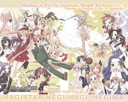  6+girls aisaka_sayo akashi_yuuna animal_ears antenna_hair apron asakura_kazumi ayase_yue basketball beret blonde_hair book bun_cover camera card cat_ears chao_lingshen cheerleader china_dress chinese_clothes clothes_writing double_bun dress evangeline_a.k._mcdowell everyone feathers ghost gun hair_bun hakase_satomi harmonia hasegawa_chisame hat holding holding_card imperium_graphices izumi_ako jester kagurazaka_asuna kakizaki_misa karakuri_chachamaru kasuga_misora konoe_konoka kufei kugimiya_madoka ladle long_hair long_sleeves mahora_academy_middle_school_uniform mahou_sensei_negima! maid microphone miyazaki_nodoka multiple_girls murakami_natsumi naba_chizuru nagase_kaede narutaki_fumika narutaki_fuuka negi_springfield nun nurse one-piece_swimsuit ookouchi_akira pactio pen pleated_skirt quill rabbit_ears robot_ears sakurazaki_setsuna saotome_haruna sasaki_makie school_uniform shiina_sakurako skirt spring_onion staff swimsuit tatsumiya_mana wand weapon wings yotsuba_satsuki yukihiro_ayaka zazie_rainyday 