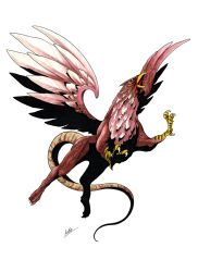  atlus bird demon eagle griffin gryphon gryphon_(shin_megami_tensei) persona shin_megami_tensei tail talons wings 