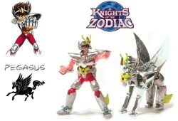  armor boy clenched_hand cloth figure fist knights_of_the_zodiac male male_focus multiple_views no_humans pegasus pegasus_seiya photo saint_seiya seiya solo toy wings 