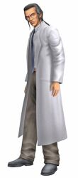  1boy dirge_of_cerberus dirge_of_cerberus_final_fantasy_vii final_fantasy final_fantasy_vii full_body hojo labcoat male male_focus necktie professor_hojo science scientist simple_background solo white_background 