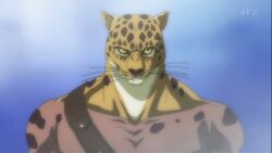  animal_ears fantasy furry guin guin_saga male screencap screenshot shirtless solo yellow_eyes 