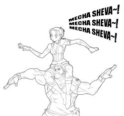  chris_redfield comedy epic funny lol monochrome parody resident_evil resident_evil_5 sheva_aliomar sheva_alomar the_venture_bros. venture_bros 