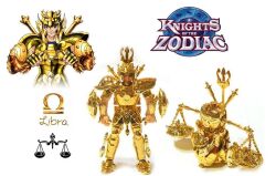  armor chains figure golden knights_of_the_zodiac libra_dohko libra_douko male male_focus multiple_views no_humans nunchaks photo polearm saint_seiya scales smile solo spear toy trident weapon 