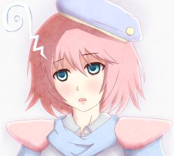  beret blue_eyes blue_mage female final_fantasy final_fantasy_5 gradient gradient_background hat lenna_charlotte_tycoon pink_hair rice_(pixiv436521) short_hair solo white_background 