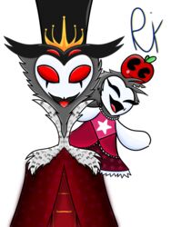  absurd_res alpha_channel anthro avian bird clothed clothing demon duo female helluva_boss hi_res male male/female octavia_(helluva_boss) owl pens plumage red_eyes rik_grape royalty stolas_(helluva_boss) 