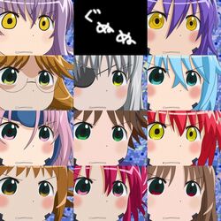  6+girls cinque_(nanoha) deed_(nanoha) dieci_(nanoha) eyepatch glasses gununu_(meme) imageboard_desourced lyrical_nanoha mahou_shoujo_lyrical_nanoha_strikers meme multiple_girls non-web_source nove_(nanoha) numbers_(nanoha) otto_(nanoha) quattro_(nanoha) sein_(nanoha) sette_(nanoha) tre_(nanoha) uno_(nanoha) wendi_(nanoha) 