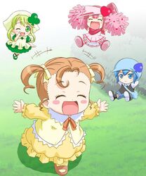  4girls baby closed_eyes guardian_chara hinamori_ami lolicon miki_(shugo_chara!) multiple_girls one_eye_closed ran_(shugo_chara!) running shiumai shugo_chara! suu_(shugo_chara!) 