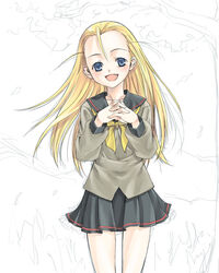  elise_von_dietrich female long_hair photoshop_(medium) satou_atsuki school_uniform serafuku sky_girls solo 