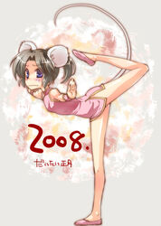  2008 animal_ears blue_eyes china_dress chinese_clothes chinese_zodiac dress female mofmof_(sousa) mouse_ears new_year original solo year_of_the_rat 