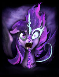  2016 alicorn bodily_fluids duality equestria_girls equid equine feathered_wings feathers female friendship_is_magic hasbro horn mammal membrane_(anatomy) membranous_wings midnight_sparkle_(eg) my_little_pony mythological_creature mythological_equine mythology pupils purple_eyes slifertheskydragon slit_pupils solo split_personality tears twilight_sparkle_(mlp) unicorn_horn what_has_magic_done wings 