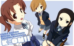  3girls black_eyes black_hair brown_eyes brown_hair commentary_request extra k-on! kinoshita_shizuka long_hair matsumoto_mifuyu multiple_girls nojima_chika short_hair twintails yamano_sachi 