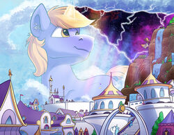  2020 building canterlot city cloudsdale equid equine fan_character group hasbro hi_res macro mammal my_little_pony smile space star tsitra360 waterfall 