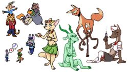  16:9 2019 alpha_channel ambiguous_gender antelope anthro antlers arctic_fox arm_support avo_(weaver) barefoot bat biped bottomwear bovid bulletproof_vest cameron_(zootopia_fan_character) canid canine carrying_another chest_tuft closed_eyes clothed clothing deer deke_(ittybittykittytittys) dessert digital_media_(artwork) dipstick_tail disney doughnut duo fan_character feet felid female female_symbol floral flower flower_crown flower_garland food fox garland gender_symbol gloves_(marking) grass_skirt group hat head_wreath headgear headwear heart_symbol herpestid hi_res holding_object horn hula_dancer ittybittykittytittys jamie_(zootopia_fan_character) judy_hopps lagomorph leg_markings lei leporid long_legs looking_at_viewer male male_symbol mammal markings medical_instrument medical_syringe megabat membrane_(anatomy) membranous_wings midriff mongoose mouth_hold multicolored_tail nemo_nutkin_(character) nick_wilde nurse nurse_clothing nurse_uniform on_shoulders pack_street pantherine pants pastry pictographics pixel_(artwork) plant police police_officer_eating_donut police_uniform rabbit red_fox rodent scientific_instrument sciurid scut_tail shirt short_tail simple_background sitting skirt skye_(zootopia) sleeping smile socks_(marking) solo speech_bubble standing symbol syringe tail tail_markings terry_(a-signature) the_weaver_(character) tiger topless topwear transparent_background true_fox tuft uniform v-cut white_eyes widescreen wings zootopia 