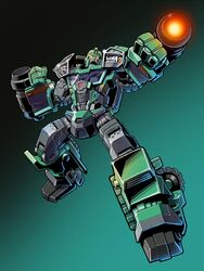  1boy arm_cannon arm_mounted_weapon autobot cannon clenched_hand green_background green_theme kup_(transformers) mecha no_humans open_mouth pose robot tire transformers transformers_prime weapon wheel yasukuni_kazumasa yellow_eyes 